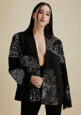 Patterned Sequin Blazer Blazers Kate Hewko L 
