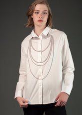 Pearl Printed Dress Shirt Blouses Kate Hewko 