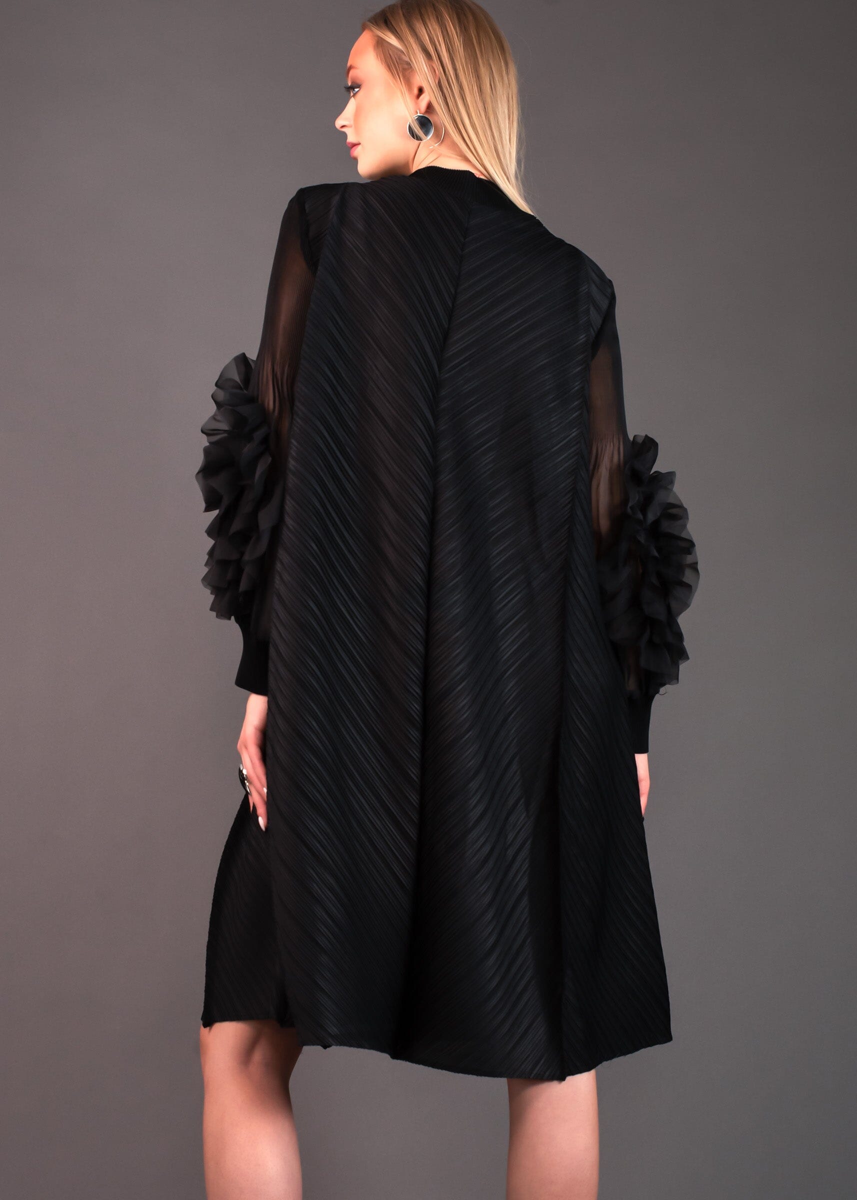 Petal Sleeve Mock Neck Dress Dresses Kate Hewko 