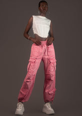 Pink Denim Cargo Pant Pants Kate Hewko 