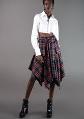 Plaid Asymmetrical Skirt Skirts Kate Hewko 