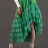 Plaid High Low Ruffle Tulle Skirt Skirts Kate Hewko One Size Green 