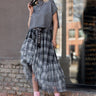 Plaid High Low Ruffle Tulle Skirt Skirts Kate Hewko One Size Grey 