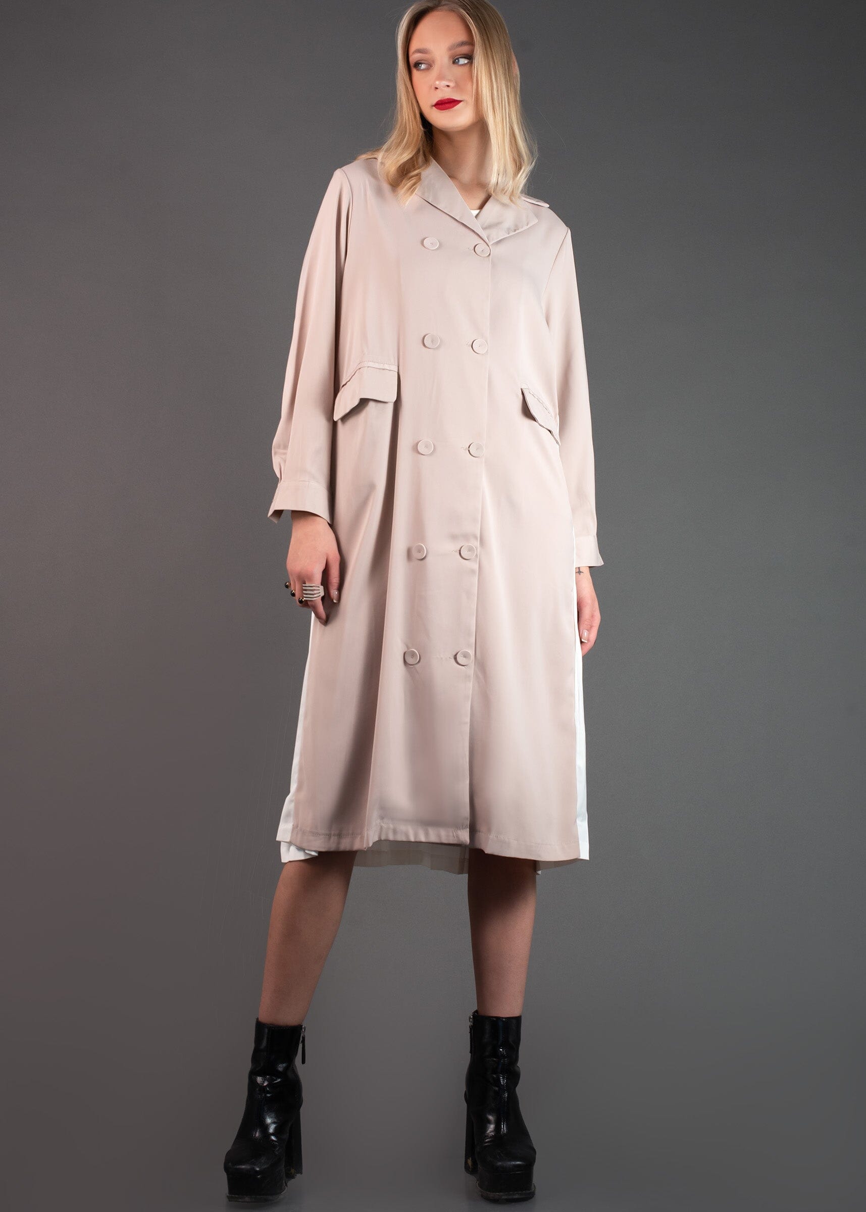 Pleated Trench Coat Outerwear Kate Hewko 
