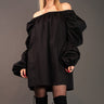 Puff Sleeve Babydoll Dress Dresses Kate Hewko Black One Size 