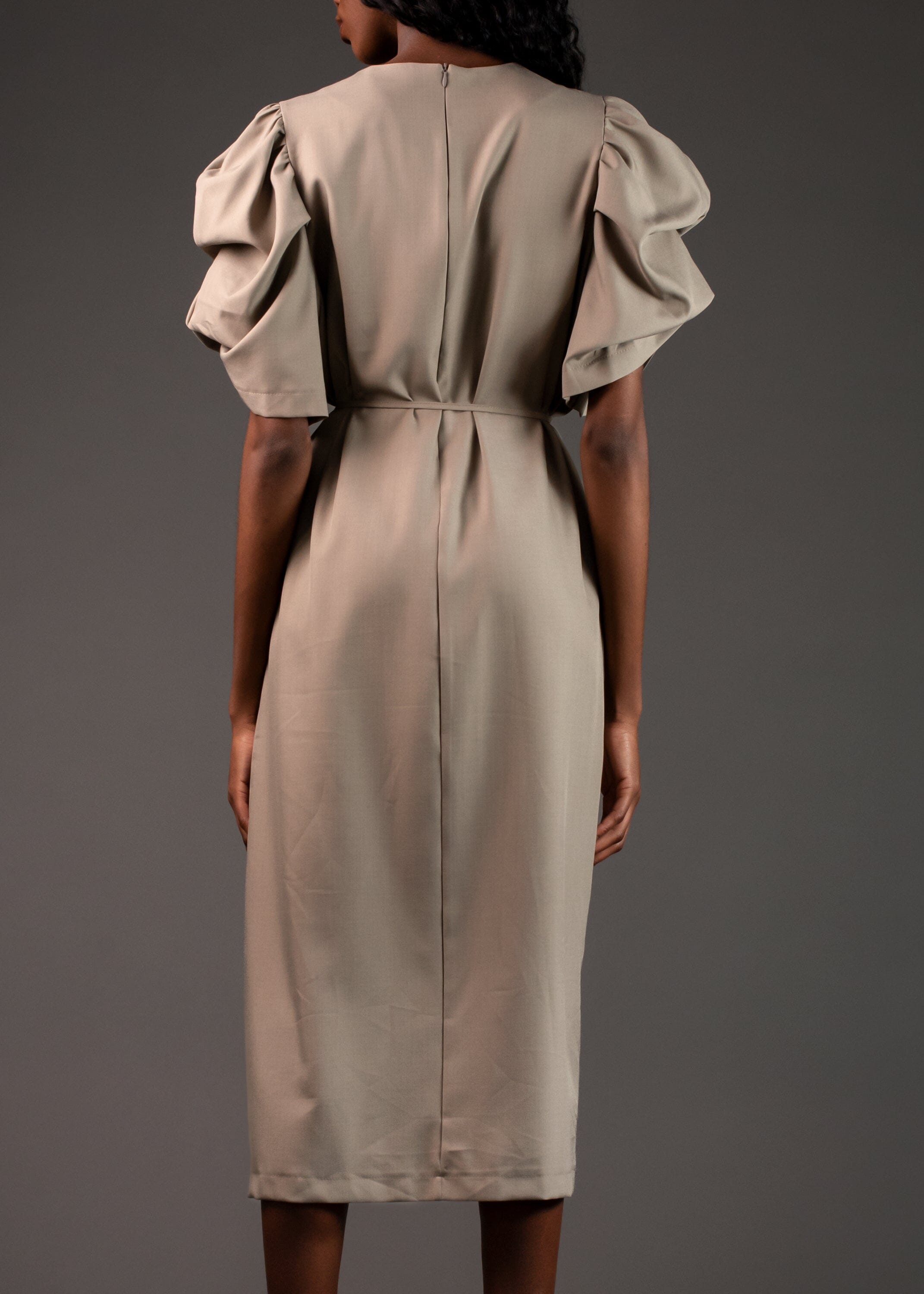 Puff Sleeve Midi Dress Dresses Kate Hewko 