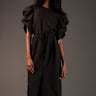 Puff Sleeve Midi Dress Dresses Kate Hewko Black One Size 
