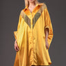 Rhinestone + Satin Button Up Layering Pieces Kate Hewko One Size Yellow 