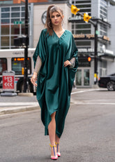Rhinestone Sleeve Satin Dress Dresses Kate Hewko 