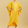 Rhinestone Sleeve Satin Dress Dresses Kate Hewko One Size Yellow 