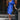Satin Puff Sleeve V Neck Dress Dresses Kate Hewko Blue One Size 