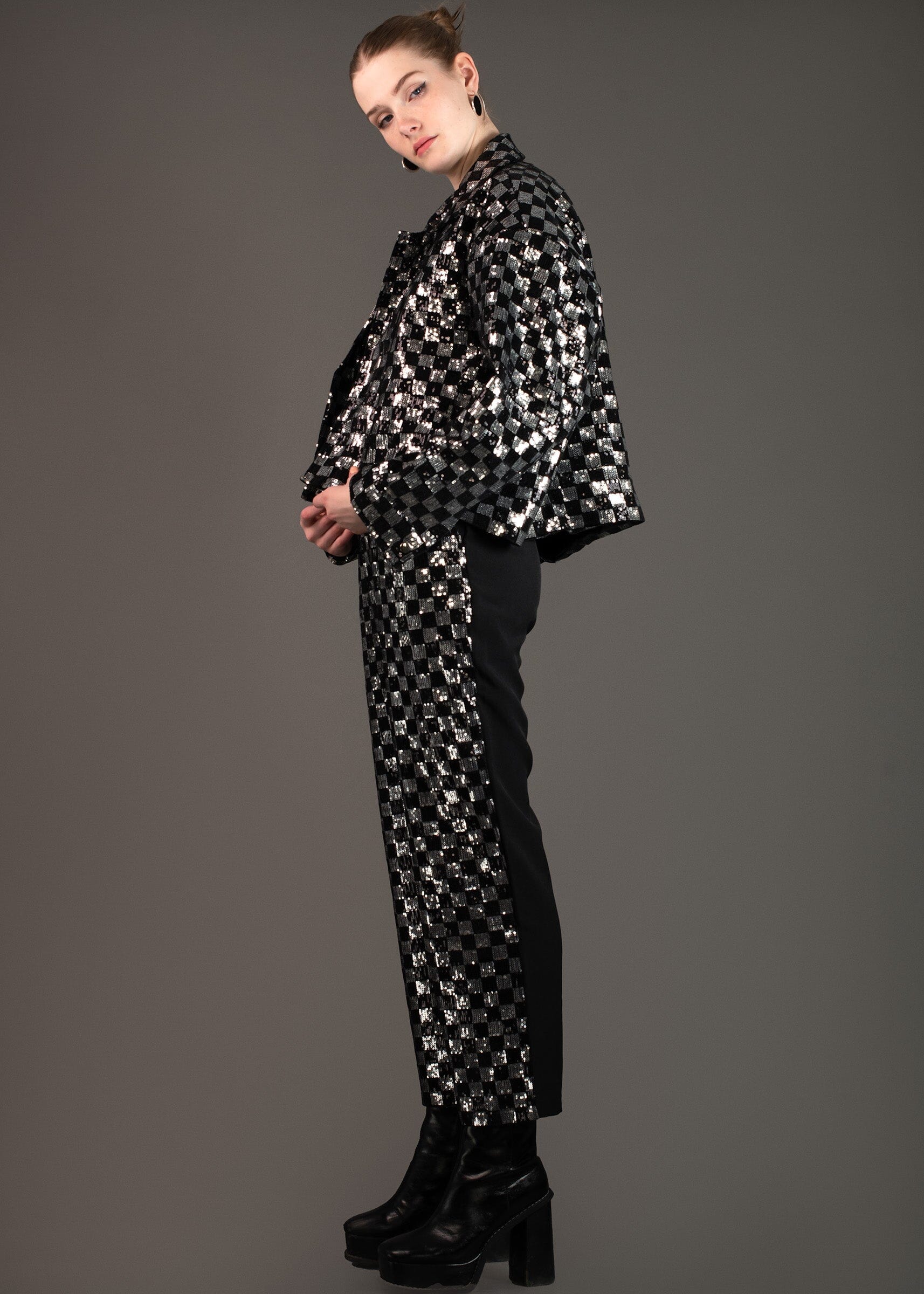 Sequin Checker Dress Pants Pants Kate Hewko 