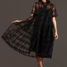 Sheer Textured Shirt Dress Dresses Kate Hewko 