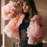 Tiered Tulle Cardigan Layering Pieces Kate Hewko Pink XS 