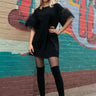 Tulle Sleeve Tunic Dress Dresses Kate Hewko Black One Size 