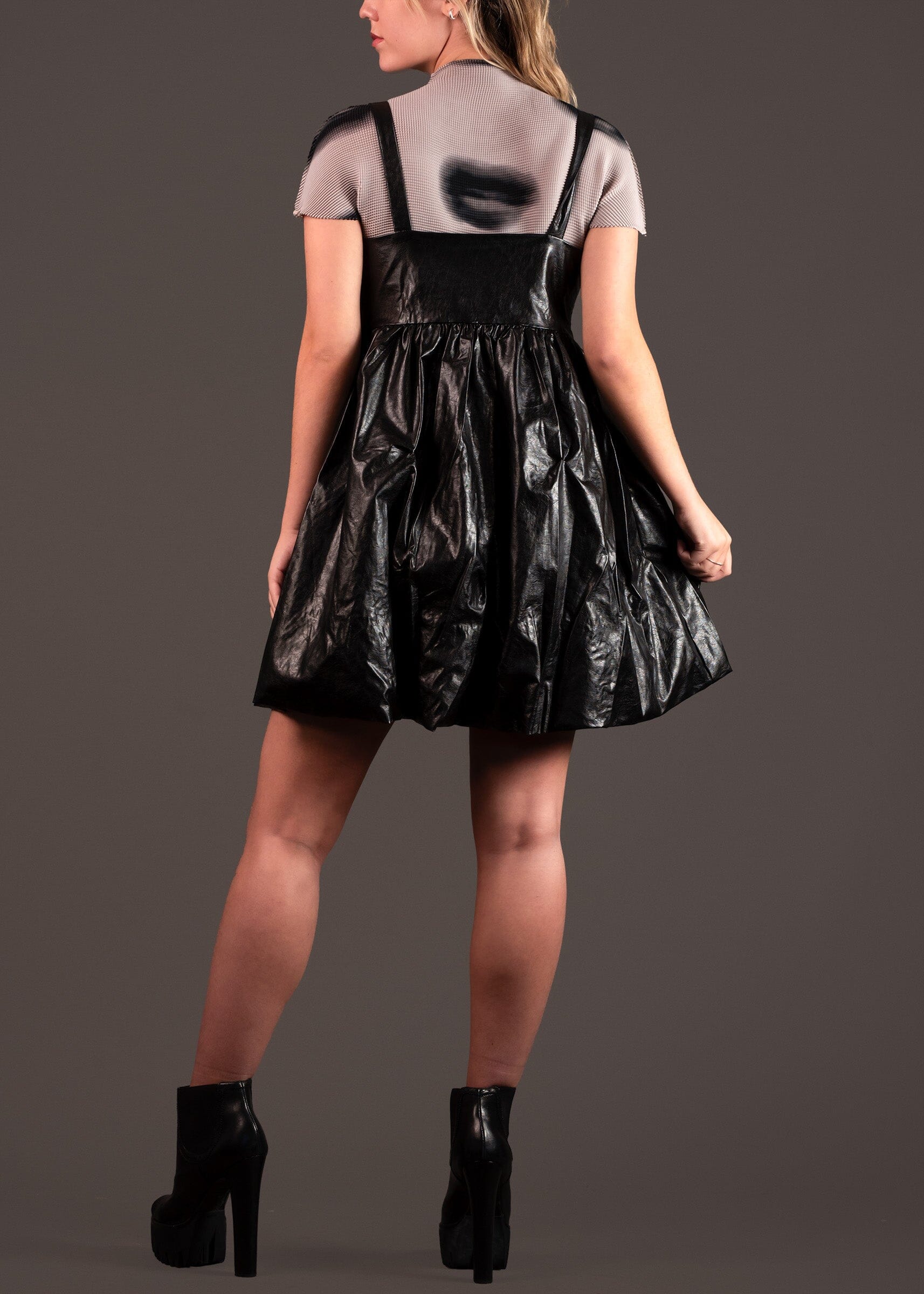 Vegan Buckle Overall Dress