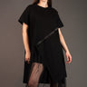 Zipper + Tulle Tee Dress Dresses Kate Hewko One Size Black 